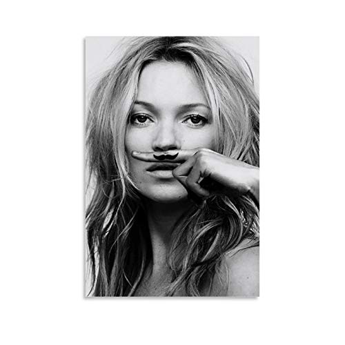 YANDING Kate Moss Modell-Poster, britisches Supermodel Kunstdruck, Leinwand-Kunst-Poster und Wandkunst, Bild, moderner Familienschlafzimmerdekor, Poster, 30 x 45 cm von YANDING