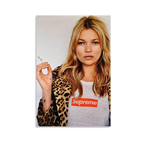 YANDING Kate Moss Modell Poster Britisches Supermodel Poster Dekorative Malerei Leinwand Wandkunst Wohnzimmer Poster Schlafzimmer Gemälde 40 x 60 cm von YANDING