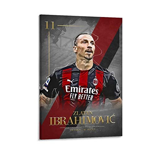 YANDING Zlatan Ibrahimovic Poster schwedischer Fußballspieler Poster Dekorative Malerei Leinwand Wandkunst Wohnzimmer Poster Schlafzimmer Gemälde 50 x 75 cm von YANDING