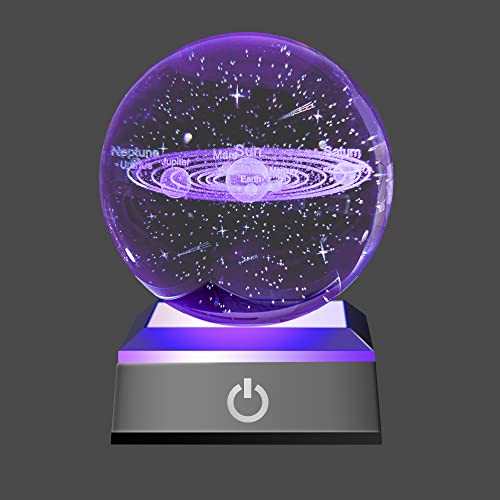 YANFEYHA 3D Sonnensystem Kristall Mehrfarben-Nachtlicht Ich liebe dich Decolamp,Weihnachtsgeschenke für Frau sie Freundin Mama, einzigartige Valentinstag Jahrestag Geburtstagsgeschenkideen von YANFEYHA