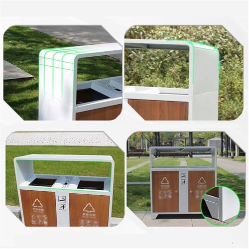 Abfalleimer Außenmülleimer Außen, verzinkt, Metall Abfalleimer für öffentliche Orte wie Parks und Straßen Garten Mülleimer Abfalleimer Außenmülleimer Außen, verzinkt, Metall Abfalleimer für öffentliche Orte wie Parks und Straßen Garten Mülleimer von YANG11FAN