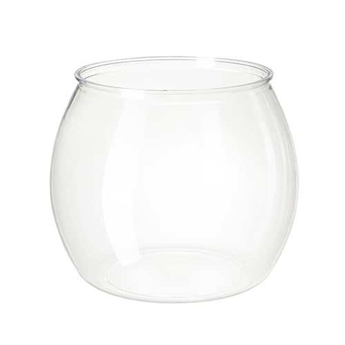 Aquarium Rund, hochtransparent kleiner Fischbehälter PET, einteilig, Glas-Imitat, Wohnzimmer, Büro, kleine Behälter Schreibtisch Wohnwelt(22x29x24cm) von YANG11FAN