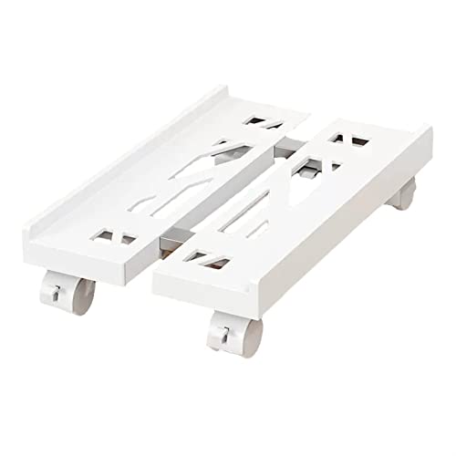CPU Ständer Rollbarer Desktop-PC-Tower-Ständer, verstellbarer mobiler CPU-Halter mit feststellbaren Lenkrollen, erweiterbarer PC-Gehäusehalter for die meisten Desktop-Tower PC Halterung(Weiß) von YANG11FAN