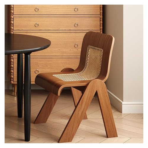 Esszimmerstühle Solid Wood Dining Chair Rattan Household Backrest Chair Sub Small Household Living Room Backrest Chair Balcony Chair Esszimmerstuhl von YANG11FAN
