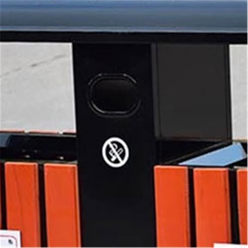 YANG11FAN Abfall & Recycling Imitat Holz Metall Mülleimer Outdoor Kommerziellen Kleinmülleimer Terrasse von YANG11FAN