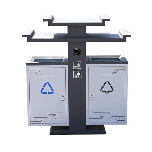 YANG11FAN Abfall & Recycling Kommerzielle Scenic Spots Imitation Antique Trash Can Outdoor Double Box Metall Mülleimer Terrasse YANG11FAN Abfall & Recycling Kommerzielle Scenic Spots Imitation Antique Trash Can Outdoor Double Box Metall Mülleimer Terrasse von YANG11FAN
