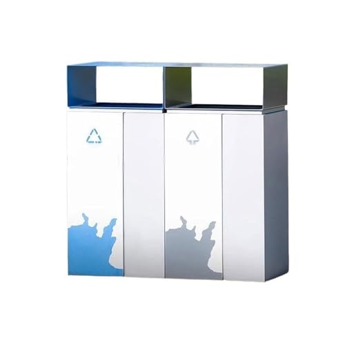 YANG11FAN Abfall & Recycling Öffentlicher Bereich Drei klassifizierte Mülleimer Outdoor Scenic Spot Metall Mülleimer Terrasse von YANG11FAN