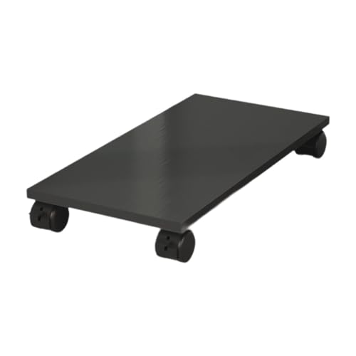 YANG11FAN CPU Ständer Mobiler CPU-Ständer, PC-Tower-Bodenständer aus Holz mit 4 Rädern, PC-Wagen unter dem Schreibtisch PC Halterung(Schwarz) von YANG11FAN