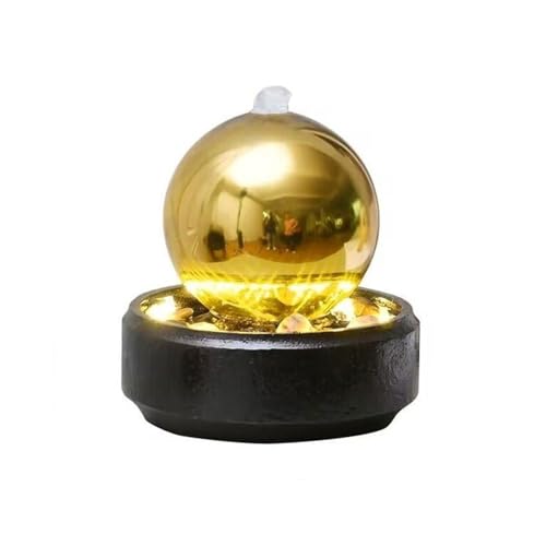YANG11FAN Tischbrunnen Büro Desktop Kleine Reichtum Dekorationen Moderne Minimalistischen Lauf Brunnen Ornamente Zirkulierende Wasser Zimmerbrunnen(Schwarz) von YANG11FAN