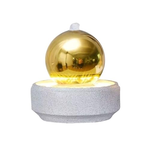 YANG11FAN Tischbrunnen Büro Desktop Kleine Reichtum Dekorationen Moderne Minimalistischen Lauf Brunnen Ornamente Zirkulierende Wasser Zimmerbrunnen(Weiß) von YANG11FAN