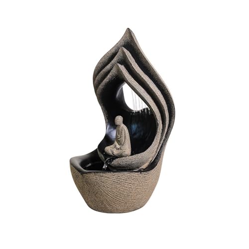 YANG11FAN Tischbrunnen Chinesische Zen fließende Wasser Ornamente Home Office Eingang Desktop dekorative Wasserspiele Glück Brunnen Landschaft Zimmerbrunnen von YANG11FAN