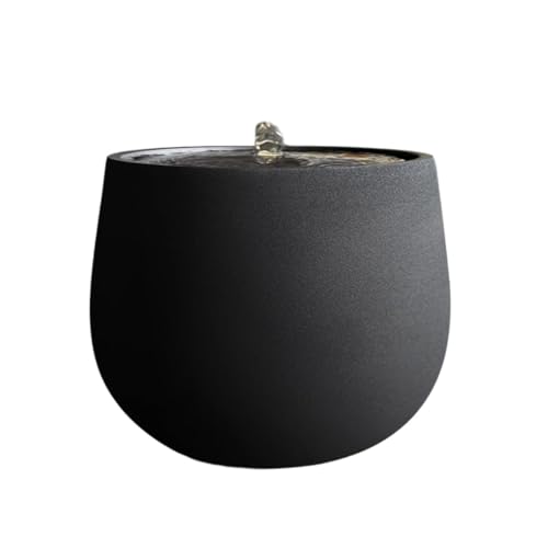 YANG11FAN Tischbrunnen Dekoration Brunnen Zirkulation Wassersystem Moderne und einfache Wasseransicht Veranda Dekoration Wohnzimmer Schlafzimmer Büro Desktop-Dekoration Zimmerbrunnen(Schwarz) von YANG11FAN