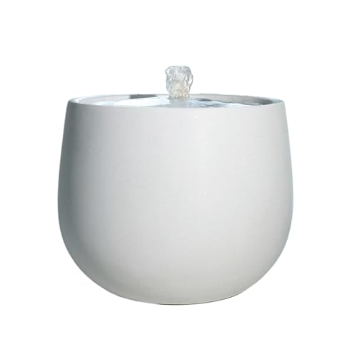 YANG11FAN Tischbrunnen Dekoration Brunnen Zirkulation Wassersystem Moderne und einfache Wasseransicht Veranda Dekoration Wohnzimmer Schlafzimmer Büro Desktop-Dekoration Zimmerbrunnen(Weiß) von YANG11FAN