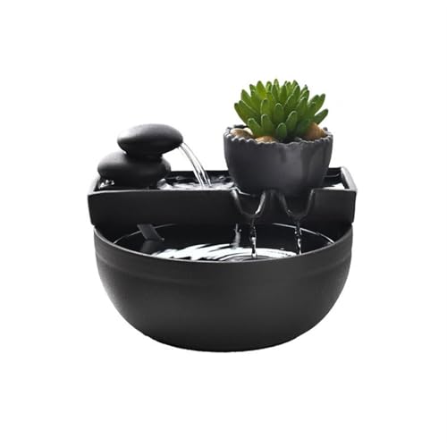 YANG11FAN Tischbrunnen Home Wohnzimmer TV Schrank Tee Zimmer Buch Desktop Dekorationen Kleine Keramik Feng Shui Brunnen Ornamente Zimmerbrunnen von YANG11FAN