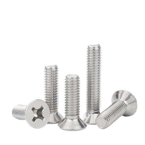 YANGC 10 Teile/los Kreuz Flach Senkkopf Schraube Bolzen M3 M3.5 M4 M5 M6 M8 M10 304 Edelstahl GB819(60mm x10pcs,M10) von YANGC