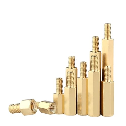 YANGC 10 teile/los M2 M2.5 M3 M4 M5 Hex Messing Abstand Schrauben Gewinde Säule(28mm x10pcs,M5) von YANGC