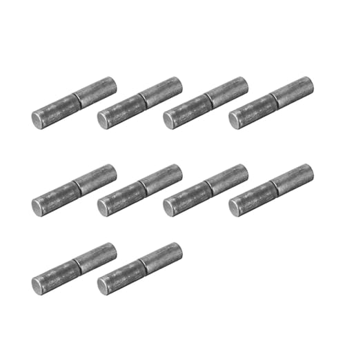 YANGC 10Set Geschweißte Scharniere mit zylindrischer Entfernung for Türwellenscharniere 32x8/37x9/53x16mm Home Gate Fensterteil Männlich zu Weiblich Stahlscharnierstift(32 x 8 mm) von YANGC