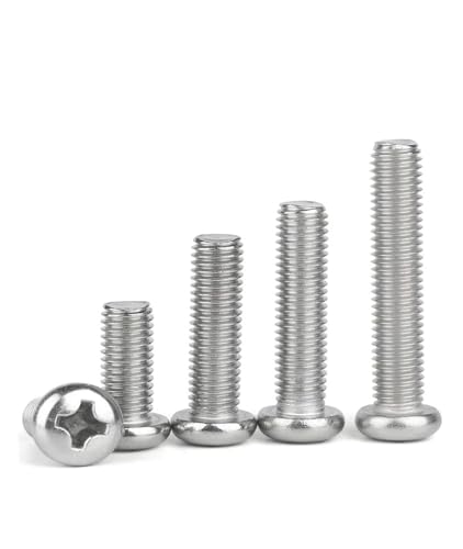 YANGC 3,5 mm Kreuzschlitz-Flachkopfschrauben 304 Edelstahl-Maschinenschrauben M3.5 x 4 5 6 8 10 12 14 16 18 30 35 40 mm(M3.5x90mm 10pcs) von YANGC