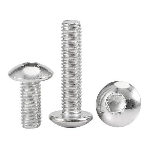 YANGC 304 A2 Edelstahl Große Flachkopf Innensechskantschrauben Bolzen M2M2.5M3M4M5M6M8M10 for Motorrad Roller ATV Moped Kunststoffabdeckung(40mm,M5-20pcs) von YANGC