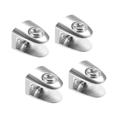 YANGC 4Pcs Glas Regal Klammern Zink Legierung Glas Clamp Clip for 6-9mm YANGC 4Pcs Glas Regal Klammern Zink Legierung Glas Clamp Clip for 6-9mm von YANGC