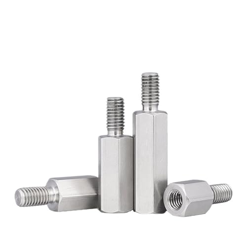YANGC 5/10 stücke M2.5 M3 M4 M5 M6 Edelstahl Hex Standoff Männlich Zu Weiblich Standoff Spacer Schraube(100mm,M6xL plus 8 (5pcs)) von YANGC