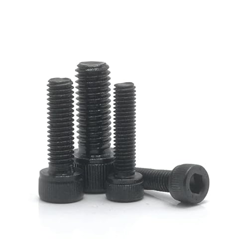 YANGC 5–50 Stück M1.6 M2 M2.5 M3 M4 M5 M6 M8 *L DIN912 Sechskant-Innensechskantschraube aus Edelstahl oder schwarze metrische Schrauben der Güteklasse 12.9(Steel with Black,8MM_M2 50PCS) von YANGC