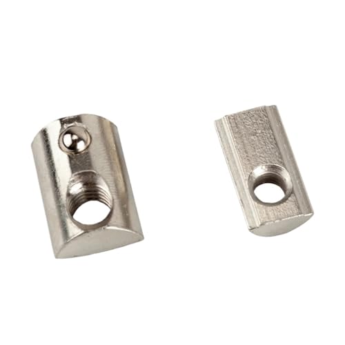 YANGC 50/100 STÜCKE M3 M4 M5 M6 Roll-In-Feder-T-Mutter mit Kugel for Aluminium-Extrusion mit Profil 2020 Serie Aluminiumprofil Nut 6(100pcs,2020 - M4) von YANGC