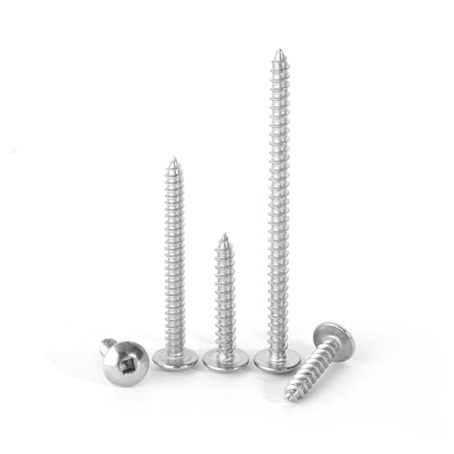 YANGC 50 stücke Vierkantschraube Edelstahl Zaun & Deck Selbstschneidende Schraube Mit Vierkanttreiber(Stainless L19mm50pcs) von YANGC