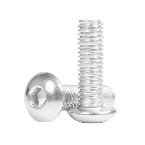 YANGC Aluminium 6063 ISO7380 Sechskant-Innensechskant-Halbrundkopfschrauben M2 M2,5 M3 M4 M5 M6(M5X16 50PCS) von YANGC
