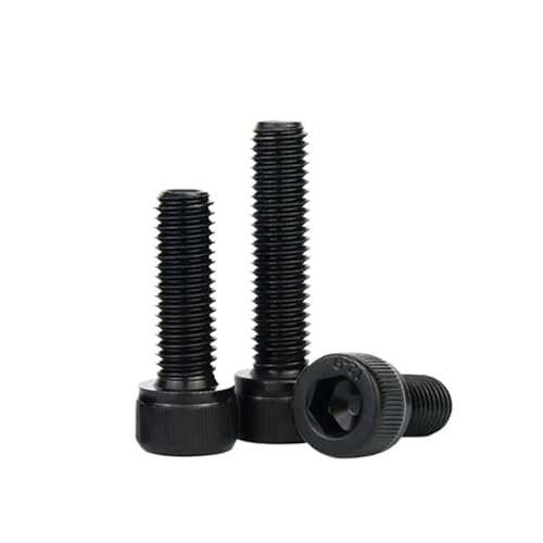 YANGC DIN912 M2M2.5 M3 M4 M5 M6 M8 M10 M12 12.9 Legierter Stahl Schwarz Sechskant Innensechskantschraube(M3 (100pcs),18mm) von YANGC