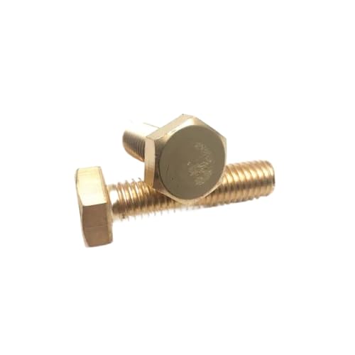YANGC DIN933 Messing Sechskantschrauben Sechskantkopf Vollgewinde M3 M4 M5 M6 M8 M10(M4X8 50PCS) von YANGC