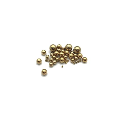 YANGC Durchmesser 6 mm, 6,35 mm, 7 mm, 8 mm, 10 mm, 12 mm – 42 mm, massive H62-Messingkugel, präzise glatte Kugel, Perlen, runde Kugel, DIY-Teile(8mm-10pcs) von YANGC