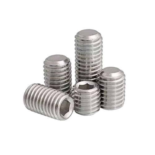 YANGC Edelstahl 304 DIN913 Innensechskantschraube mit flacher Spitze M1.6 M2 M2.5 M3 M3.5 M4 M5 M6(2.5mm,M2.5 (100PCS)) von YANGC
