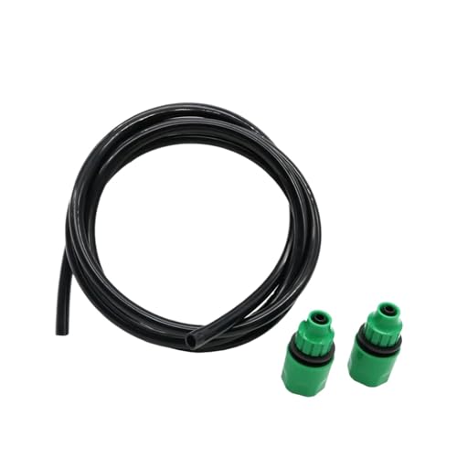 YANGC Gartenbewässerung Schwarzer Schlauch Gartenbewässerungsschlauch 8/11 mm Flexibles Wasserrohr 5 m/10 m/20 m 3/8 Zoll Rohr mit Schnellanschluss 1 Set(5m Set) von YANGC