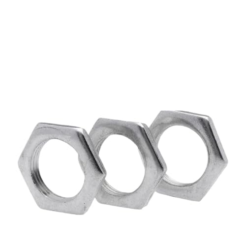 YANGC Kohlenstoffstahl, verzinkt, Sechskant, Feingewinde, ultradünne Muttern, einseitig abgeschrägte dünne Muttern(M24x1x4mm 10pcs) von YANGC