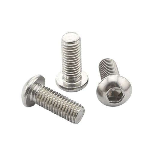 YANGC M1,6 M2 M2,5 M3 Edelstahl-Halbrundkopfschraube mit Innensechskant SUS304(M3X12 200PCS) von YANGC