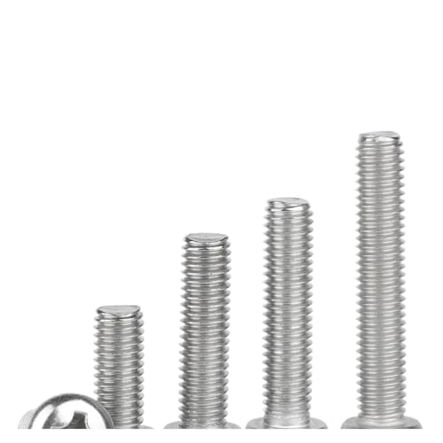YANGC M1 M1.2 M1.4 M1.6 Kreuzschlitzschrauben mit Rundkopf 304 Edelstahl Maschinenschrauben 3 4 5 6 8 10 18 20 22 25 mm(M1.2x10mm 50pcs) von YANGC