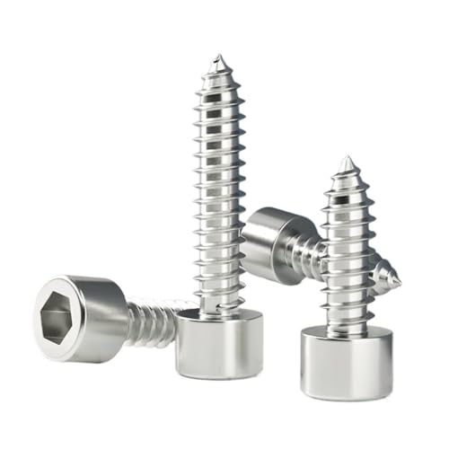 YANGC M1.7 M2 M2.3 M2.5 M3 M3.5 M4 M5 M6 M8 Sechskant-Innensechskant-Blechschraube 304 Edelstahl-Inbus for Lautsprecher(45mm,M5(5Pcs)) von YANGC