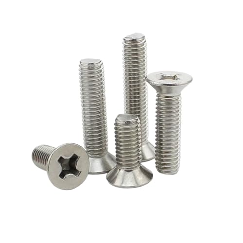 YANGC M2 M2.5 M3 Edelstahl DIN965 Senkkopf Flachschraube Mikro-Maschinenschrauben SS304(M2.5X35 100PCS) von YANGC