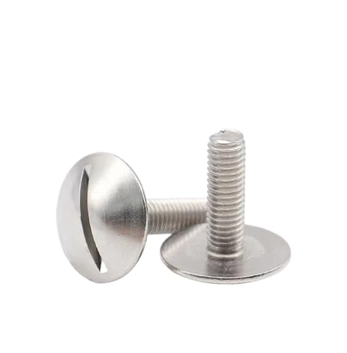 YANGC M2 M2.5 M3 M4 M5 M6 M8 GB947 304 Edelstahl Extra große Schlitzschrauben mit Pilzkopf Schlitz Großer Fachwerk-Kugelkopf(M2x5mm 10pcs) von YANGC