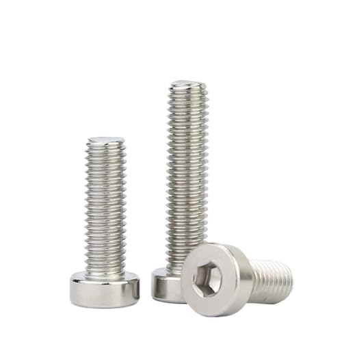 YANGC M2.5 M3 M4 M5 M6 M8 M10 304 A2-70 Edelstahl Sechskant Innensechskant Dünn Niedrig Kurz Profil Kopf Inbusschraube Bolzen L=3-60mm(M4(10Pcs),40mm) von YANGC