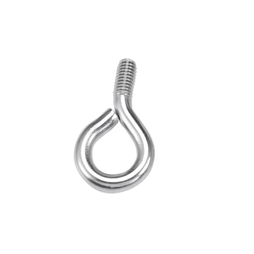 YANGC M3 M4 M5 M6M8M10M12 Verzinkter Stahl/304 A2 Edelstahl Schafösenschraube Geschlossener Haken mit Ringschraube Hebering Ösenschraube(304 Stainless Steel,M4x10mm-20pcs) von YANGC