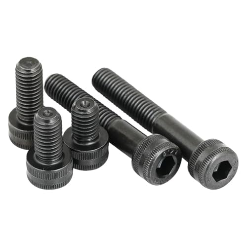 YANGC M6 M8 M10 M12 M14 M16 14.9 Klasse Superhochfeste Innensechskant-Zylinderkopfschraube aus legiertem Stahl, schwarze Verlängerungsschrauben(M16x80mm(1Pcs) Half) von YANGC
