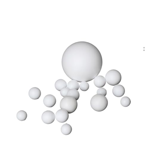 YANGC Weiße, massive Kunststoffkugel, Rollperle, Durchmesser 3 mm – 63 mm, elektrische Isolierung, Lagerdichtung(25mm 1pcs) von YANGC