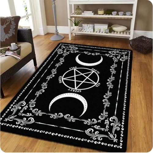 YANGECHEN Gothic Hexe Opfer Teppiche Triple Moon Weissagung Wohnzimmer Teppich Sofa Tisch Bereich Teppiche Schlafzimmer Halloween Mondmatte 120X160Cm YANGECHEN Gothic Hexe Opfer Teppiche Triple Moon Weissagung Wohnzimmer Teppich Sofa Tisch Bereich Teppiche Schlafzimmer Halloween Mondmatte 120X160Cm von YANGECHEN