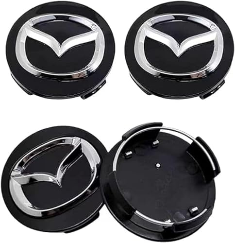YANGFEIYA 4 Stück Nabendeckel für Mazda CX-5 2012-2017 57MM, Nabendeckel Radnabenkappen Radkappen Staubdicht und Hochtemperaturbeständig,B von YANGFEIYA
