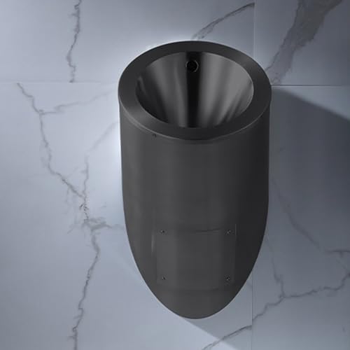 Edelstahl Urinal für Männer, Wandmontierte Wand Pissoir mit Sensor Spülung Ideal für Öffentliche Toiletten, Büros und Private Badezimmer(Black) von YANGLLYJ