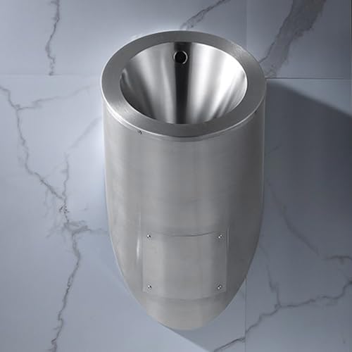 Edelstahl Urinal für Männer, Wandmontierte Wand Pissoir mit Sensor Spülung Ideal für Öffentliche Toiletten, Büros und Private Badezimmer(Silver) von YANGLLYJ
