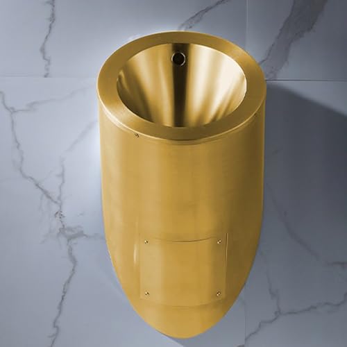 Edelstahl Urinal für Männer, Wandmontierte Wand Pissoir mit Sensor Spülung Ideal für Öffentliche Toiletten, Büros und Private Badezimmer(Yellow) von YANGLLYJ