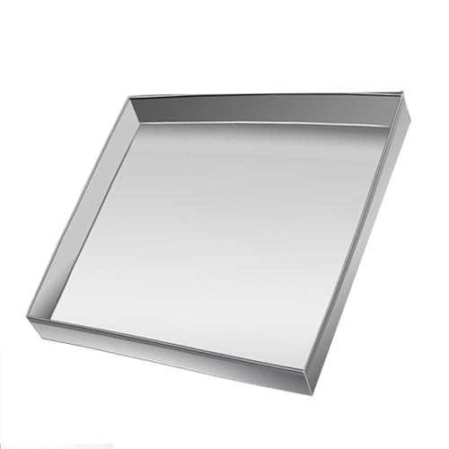Ölwanne Auffangwanne, Outdoor-Abtropfwanne für Klimaanlagen, Fahrbare Edelstahlwanne für Ölauffangbehälter, 5 cm Erhöhter Rand, Ohne Löcher(100x100cm/39.4x39.4in) von YANGLLYJ